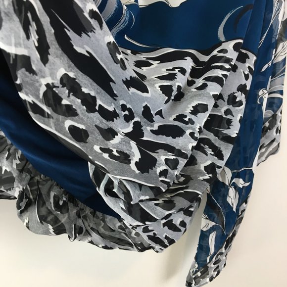 Alfani Angel Sleeve Bubble Hem Floral Blouse Top - Picture 7 of 8